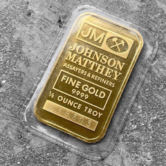 Vintage Johnson Matthey 1/2 oz Gold Bar .9999 1/2oz - Original Seal