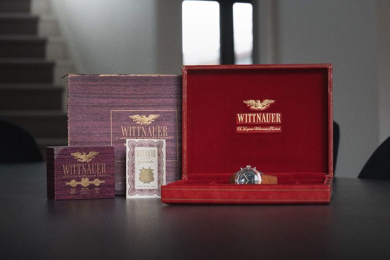 Vintage 1970s Wittnauer Geneve Chronograph 239T Stainless Steel - Box + Papers