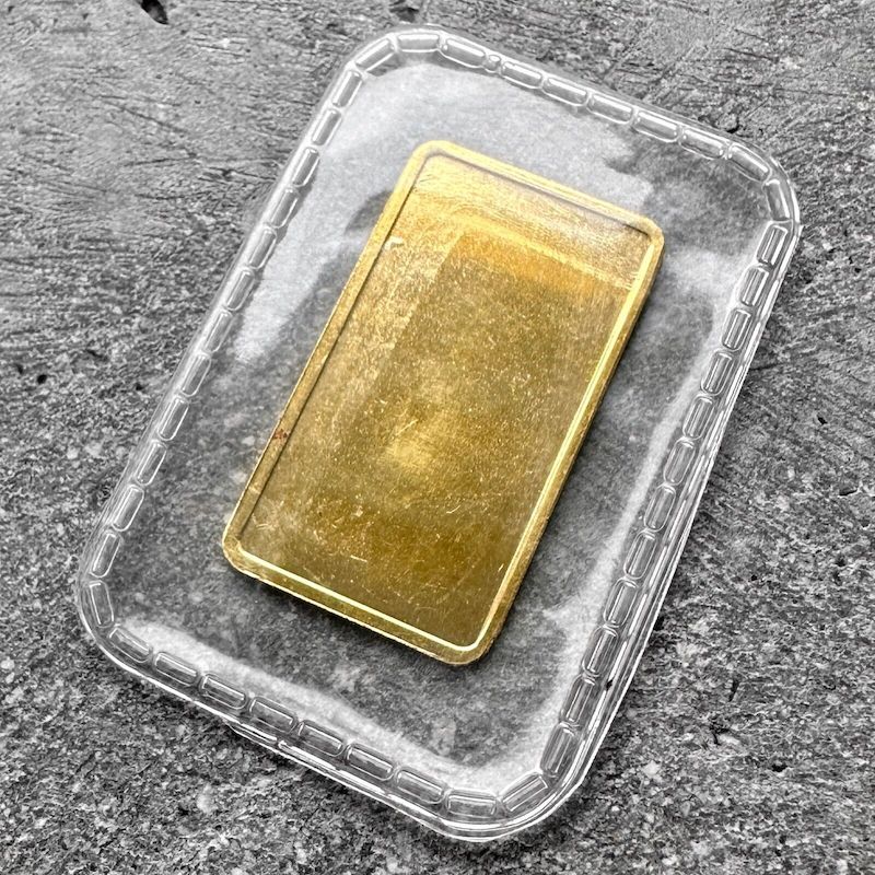 Johnson Matthey 5 Gram Gold Bar Struck Logo back .9999+ - Sealed