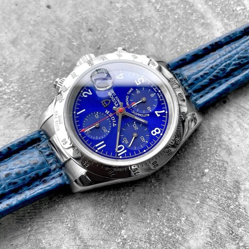 1999 Tudor Tiger Prince 79280 Blue Dial Chronograph Box Papers 2021 Service