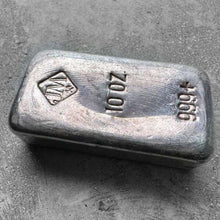 Load image into Gallery viewer, 10 oz .999 Silver Johnson Matthey Poured JM bar - Toner Bar - Nice Pour lines
