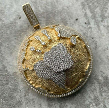 Load image into Gallery viewer, 10 KT Yellow Gold Pendant Globe 13 Carat diamonds Toronto Raptors 55k Appraisal
