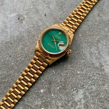 Load image into Gallery viewer, 1988 Rolex Gold 26mm President 69178 Full Set -New Old Stock Condition Malachite
