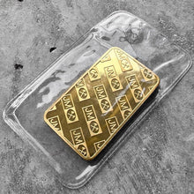 Load image into Gallery viewer, Vintage Johnson Matthey 5 oz Gold stuck Bar .9999 5oz - Large Seal
