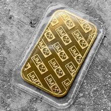 Load image into Gallery viewer, Vintage Johnson Matthey 1/2 oz Gold Bar .9999 1/2oz - Original Seal
