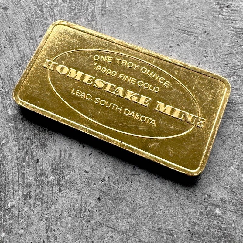 Vintage Homestake Mining 1 oz Gold Bar .9999 1oz South Dakota