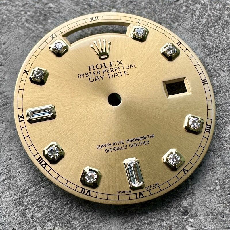 Authentic Rolex President 118238 Yellow Gold - Factory Diamond Dial