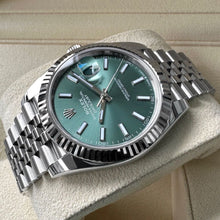 Load image into Gallery viewer, Sept 2023 Rolex 41mm Datejust 126334 Jubilee Box/ Papers - Mint Green
