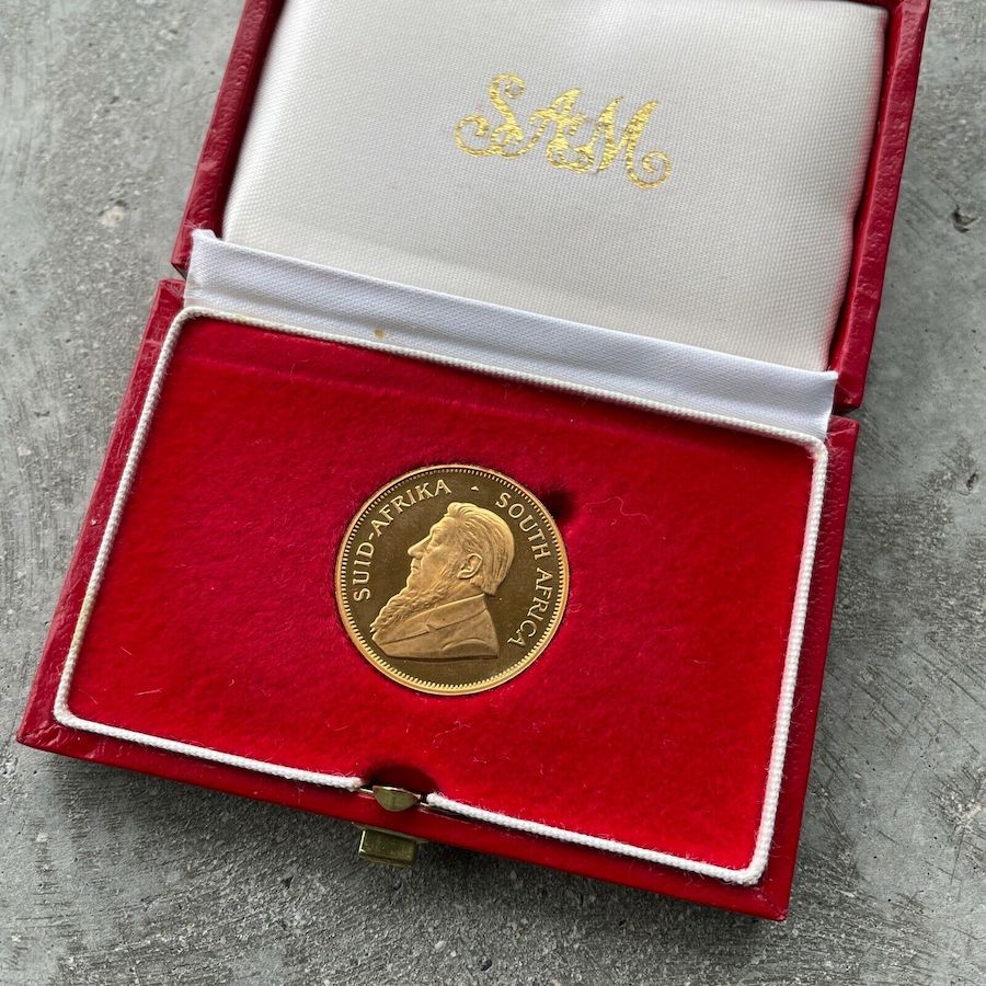 1983 Proof Krugerrand 1/2 oz Gold Coin South Africa - in original box!