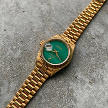 Load image into Gallery viewer, 1988 Rolex Gold 26mm President 69178 Full Set -New Old Stock Condition Malachite
