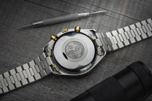 Load image into Gallery viewer, Mens Omega Speedmaster Reduced 3311.10 Gold Dial Stainless + 18K Yellow Gold
