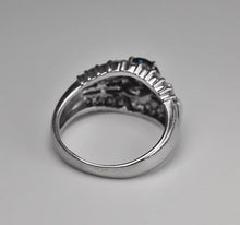 Load image into Gallery viewer, Vintage Platinum 1.93ctw Blue Diamond Cluster ring - $12300 Appraisal
