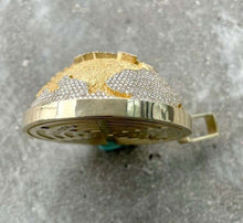 Load image into Gallery viewer, 10 KT Yellow Gold Pendant Globe 13 Carat diamonds Toronto Raptors 55k Appraisal
