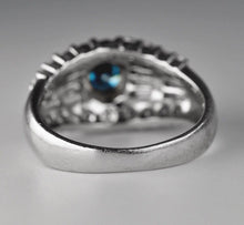 Load image into Gallery viewer, Vintage Platinum 1.93ctw Blue Diamond Cluster ring - $12300 Appraisal
