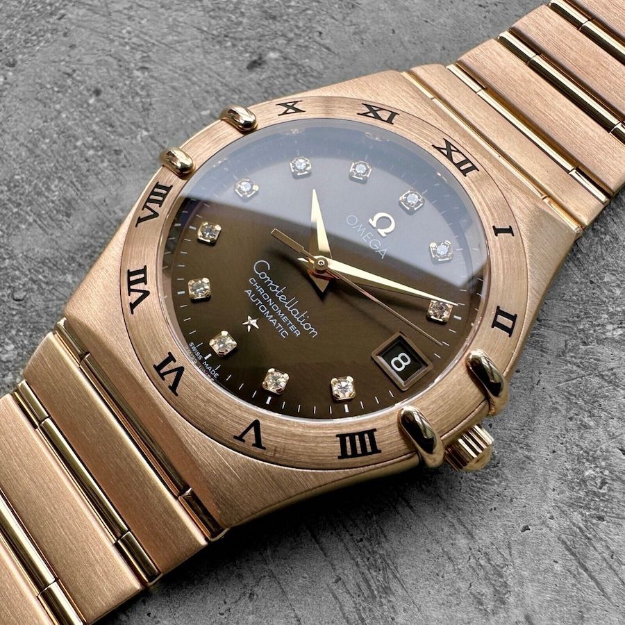 2007 Rose Gold 35mm Omega Constellation Automatic - Chocolate Brown Diamond Dial