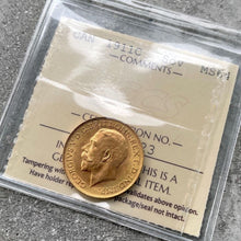 Load image into Gallery viewer, 1911 C Canada Sovereign Gold Coin - ICCS MS 64
