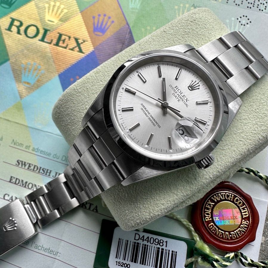 2006 Rolex Oyster Perpetual Date 15200 - Unpolished - Box / Papers