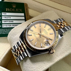 31mm Ladies Rolex Datejust 178273 Two Tone Jubilee - Box / Papers