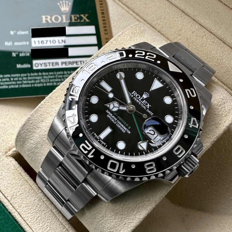 Discontinued 2008 Rolex 116710LN Ceramic GMT Master 116710 Box/ Papers /Serviced