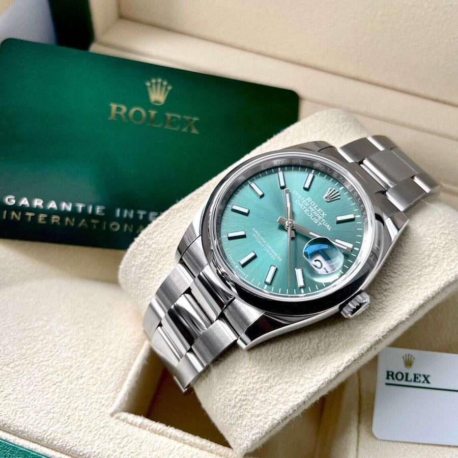 2022 Rolex 36mm Datejust 126200 Jubilee Box / Papers - Mint Green
