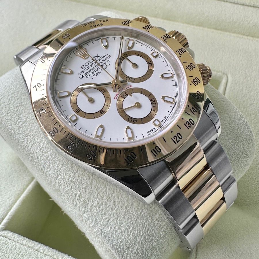 2003 Rolex Daytona Two Tone 116523 White Dial - Box Papers Attractive!