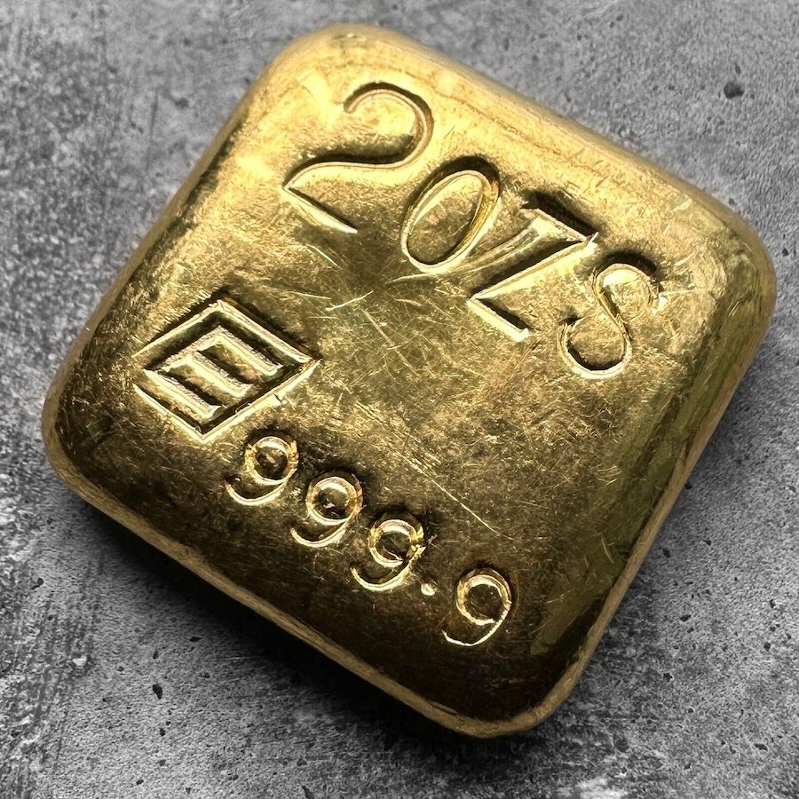 Engelhard 2 oz Gold Poured Bar .9999 2oz