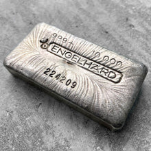 Load image into Gallery viewer, Vintage 10 oz .999 Silver Engelhard Poured bar - Attractive pour lines
