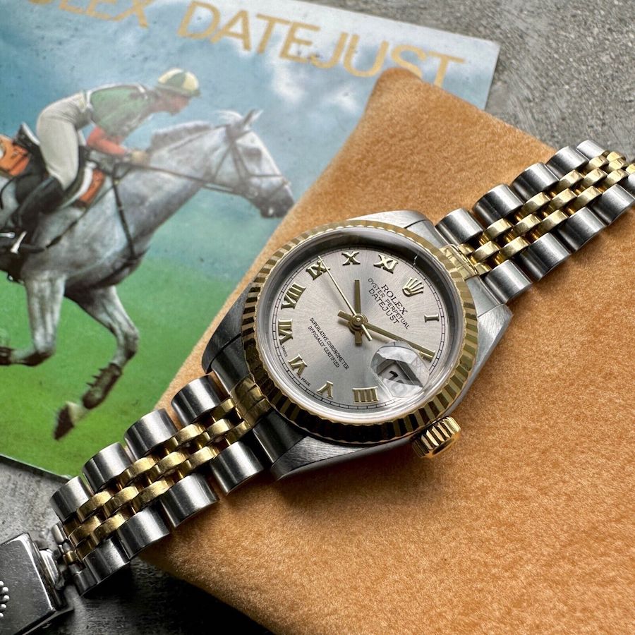 26mm Ladies Rolex 79173 Two Tone Datejust - Slate grey roman numeral dial