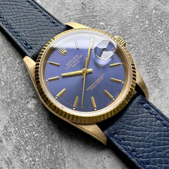 1989 Rolex Date 18k Gold 15238 - Stunning blue dial