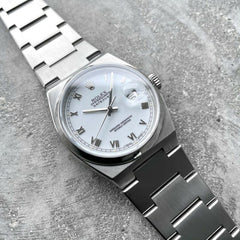 1979 Rolex Oyster Quartz Stainless Steel 17000 B - Roman Number Ivory White Dial