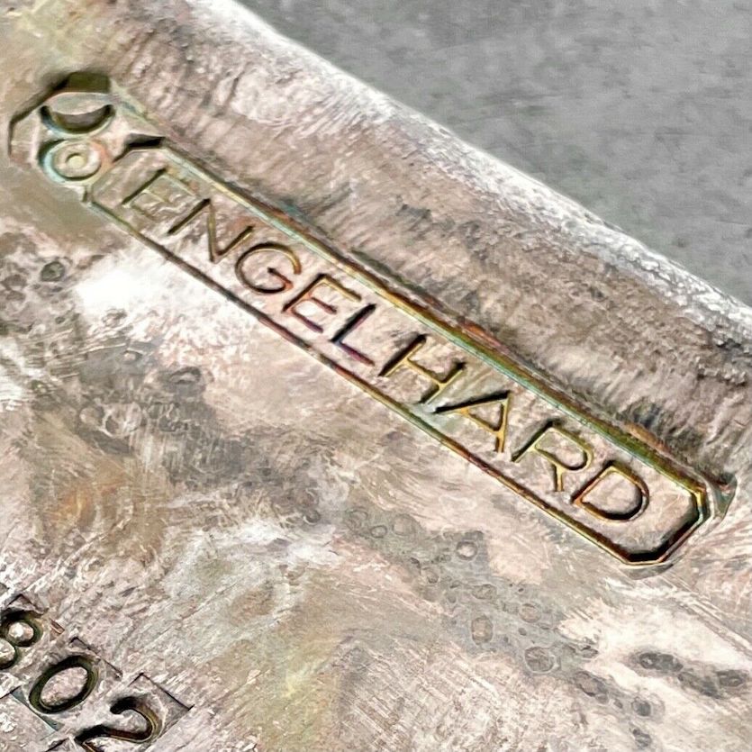 Vintage Engelhard 100 oz .999 Silver Poured Bar -Attractive light Rainbow Toning