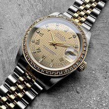 Load image into Gallery viewer, Rolex 68173 Two Tone Datejust - Original Diamond bezel and Houndstooth Dial
