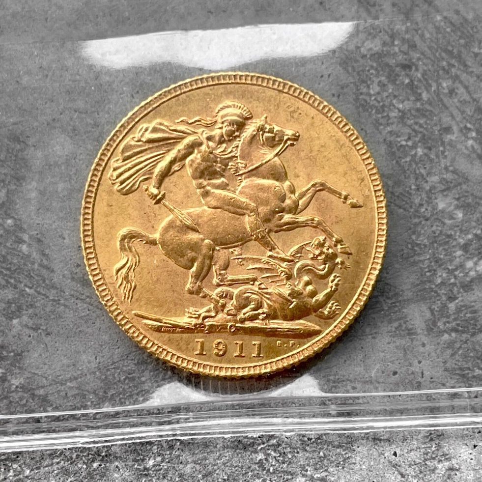 1911 C Canada Sovereign Gold Coin - ICCS MS 64