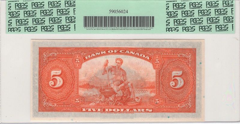 1935 Canada English $2 Specimen BC-5S PCGS Gem New 65PPQ
