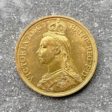 Load image into Gallery viewer, 1887 Great Britain 2 Pound Gold Coin Double Sovereign - Jubilee Queen Victoria

