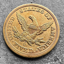 Load image into Gallery viewer, 1854 0 Gold $5 Dollar Liberty Half Eagle coin - New Orleans Mint
