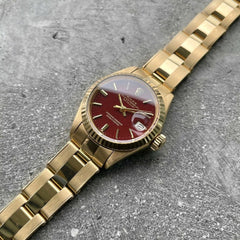 1973 Rolex Datejust Yellow Gold 69178 Ox Blood Stella - Rolex Serviced!