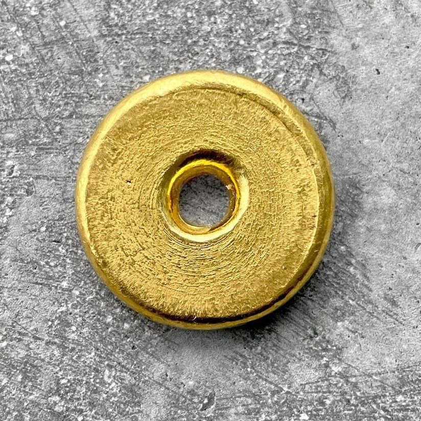 China Gold Poured Tael Donut 37.5 Gram .999+ Pure Gold Bar