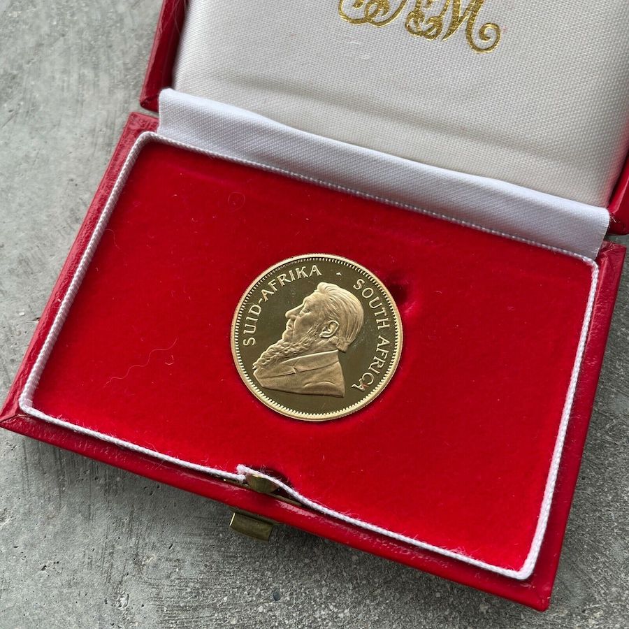 1981 Proof Krugerrand 1/2 oz Gold Coin South Africa - in original box!