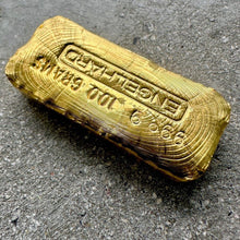 Load image into Gallery viewer, Vintage Engelhard 3.215 oz Gold Poured Bar .9999 - 100 Gram -Stunning Pour Lines

