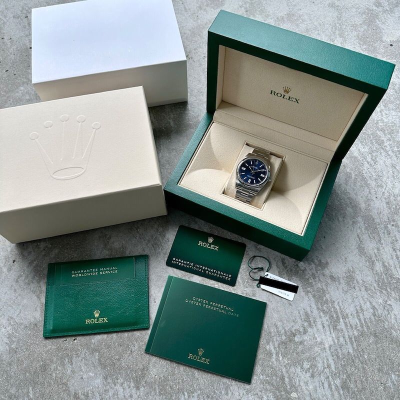Unworn Rolex 41mm Oyster Perpetual 124300 Box/ Papers - Blue Dial