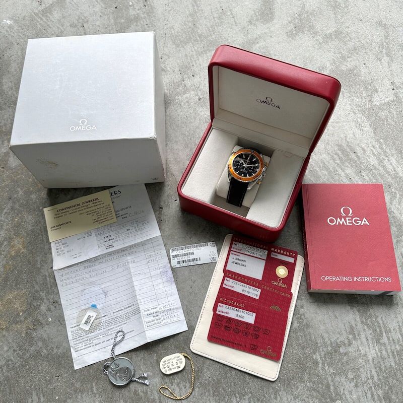 Omega Seamaster Planet Ocean 600 Orange Bezel 23230465101002 - Box and Papers