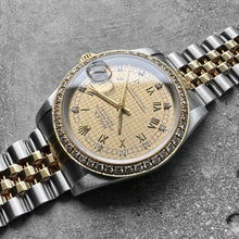 Load image into Gallery viewer, Rolex 68173 Two Tone Datejust - Original Diamond bezel and Houndstooth Dial
