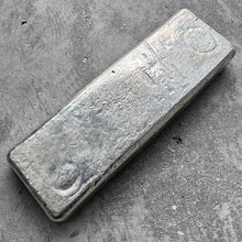 Load image into Gallery viewer, 50 oz .999 Silver Johnson Matthey Poured bar - A Serial - Misplaced JM logo
