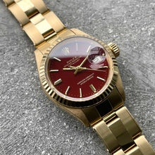 Load image into Gallery viewer, 1973 Rolex Datejust Yellow Gold 69178 Ox Blood Stella - Rolex Serviced!

