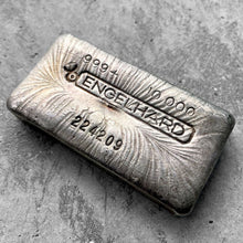 Load image into Gallery viewer, Vintage 10 oz .999 Silver Engelhard Poured bar - Attractive pour lines
