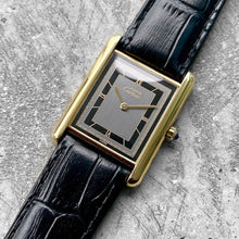 Load image into Gallery viewer, 1992 Tank De Must Cartier 681006 Quartz gold plated Grey Dial - Original Papers
