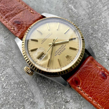Load image into Gallery viewer, 1984 Rolex 36mm Datejust 16013 Stainless Steel Gold Fluted Bezel - Attractive
