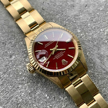 Load image into Gallery viewer, 1973 Rolex Datejust Yellow Gold 69178 Ox Blood Stella - Rolex Serviced!
