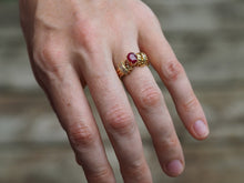 Load image into Gallery viewer, Solid 18k Yellow Gold 1.31 ct Ruby + Natural Diamond ring - $7025 Appraisal
